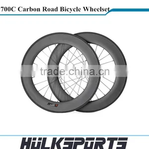 Disc Brake Road Bicycle Wheels Wholesale 700c Full Carbon Road Bike Clincher Wheelset 88mm Carbon Wheels With 25mm Width thumbnail-1