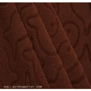 Knitted Clip Flower Polar Fleece Fabric - Unique 3D Floral Texture for Fashion & Decor thumbnail-2