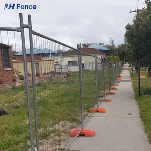Portable Removable 6x12ft Metal Fencing Mesh Mobile Standard Construction Site Hoarding Temporary Fence Panel Australia thumbnail-1