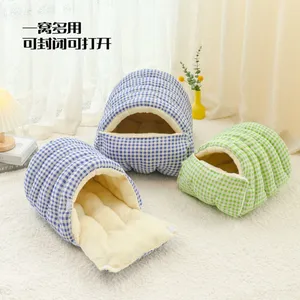 Luxury Round Plush Pet Bed With Removable Cover for Cats and Puppies thumbnail-3