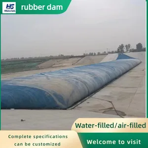 Water Retaining Dam, Inclined Rubber Dam, Flood Control and Prevention Dam, Seamless Overlap Air Cushion Dam thumbnail-2
