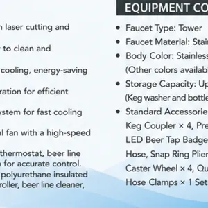 4-Tap Air-Cooled Cabinet Beer Dispenser thumbnail-4