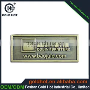New Product China Supplier Metal Sticker Labels,metal Name Tag for Wood Plate thumbnail-2
