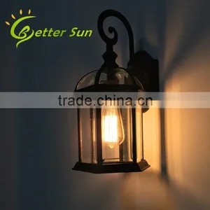 Aluminum Lantern Outdoor Solar Wall Light 110V/Exterior Lighting Fixture thumbnail-1