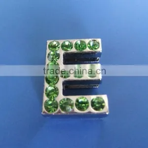18mm Slide Letters With Green Rhinestone thumbnail-6