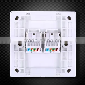 Promote Computer Accessories Double 2 Gang Computer Socekt , Computer Socket Duplex thumbnail-3