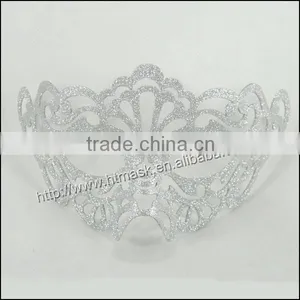 Original Silver Hollow Half Face Party Masquerade Mask thumbnail-1