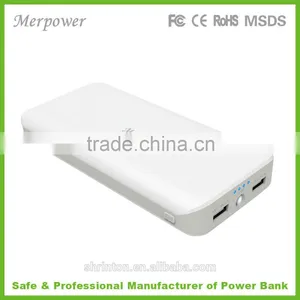 2014 Popular LED Torch Dual USB Output Power Bank 20000mah thumbnail-2