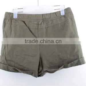 Lady Fashion and Cheap Cotton/linen Apparel Stock Shorts thumbnail-3