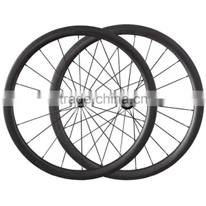OEM Carbon Road Bicycle Wheels 700c Full Carbon Road Bike Wheelset 40mm Tubular Carbon Wheels thumbnail-1