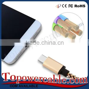Braided Fabric Fast Charging USB 3.1 Type C Charging Braided Data Cable thumbnail-3