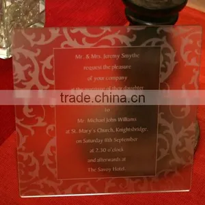 High Level Frost Acrylic Wedding Invitation Card thumbnail-1