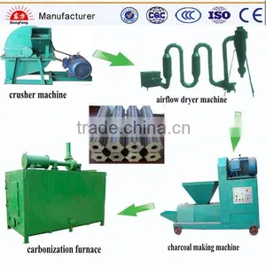Sawdust/rice Husk/cobs and Stalks/cocnut Shell Charcoal Briquette Making Machine thumbnail-4