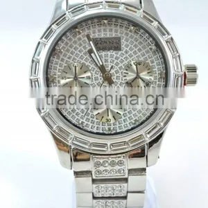2016 New Arrival Stylish Geneva Alloy Metal Hip Hop Bling Bling Watch, Big Face Watch thumbnail-4