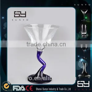Hot Sale Handmade Z Stems Goblet Martini Cocktail Glasses thumbnail-1