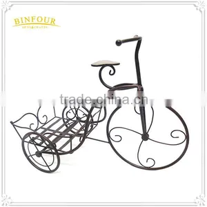Garden Bicycle Flower Pot Planter Basket Sculpture Iron Metal Flower Stand thumbnail-3