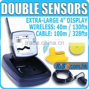 2-in-1 Wireless Wired Boat Sonar C F 40m/130fts 100m/328fts Fishfinder Fish Finder thumbnail-1