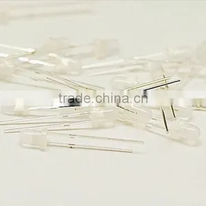 Red LED Diode 3MM Round With Domed Top Light Emitting Diode ( Lens Color Diffused White ) thumbnail-1