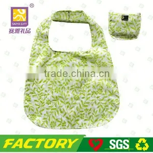 Fashion Polyester Shopping Bag With Wooden Handles thumbnail-1