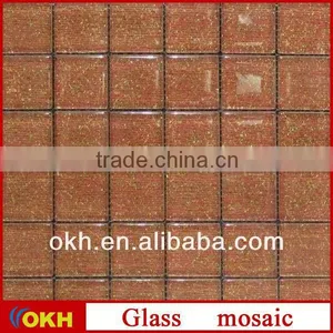 Gold Foil Mosaic Glass Mosaic for Swimming Pool Tile thumbnail-1