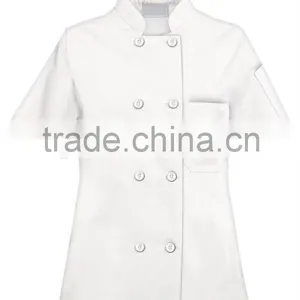 Women's Basic Fit Short Sleeve Chef Uniform Chef Jacket 100% Cotton thumbnail-3