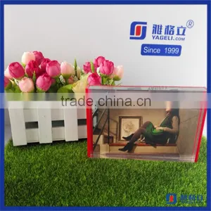 Modern Design Clear Acrylic Photofunia Photo Frame / Customized Magnetic Acrylic Photo Frame 5x7 thumbnail-1