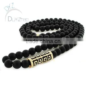 Wholesale Black Stone Beads Necklace Jewelry thumbnail-1