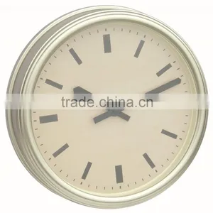 Large Gold Round Decorative Metal Wall Mounted Clock thumbnail-1