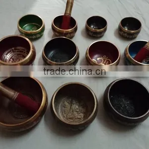 Wholesale Brass Tibetan Singing Bowls From India thumbnail-1