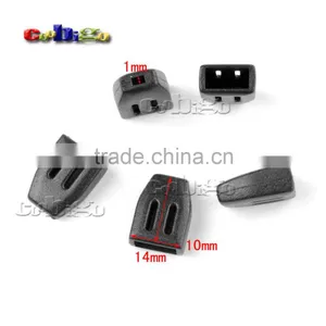3/64"(1 Mm) Hole Black Soft Buckle For Phone Strap Lanyard ID Car Tag Holder Accessories #FLS230-B thumbnail-1