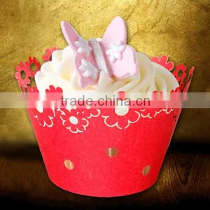 Manual New Arrival Festival Accessory Laser Cut Cupcake Wrappers for Birthday Decoration thumbnail-4