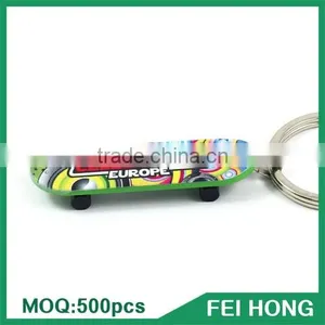China Supplier Newest Two Sided Printing Custom Metal Trendy Keychain thumbnail-2