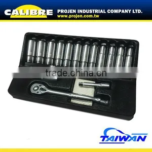 CALIBRE 15PC 3/8"Dr Deep Socket Wrench Set With Magnetic Tray thumbnail-1