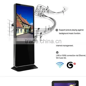 Floor Standing 55inch Digital Ultra-thin Led Advertising Display Touch Screen Ad Player thumbnail-1