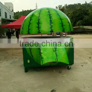 Watermelon Trailor Purely Hand Made Outdoor Fiberglass High Glossy Juice Bar Kiosk/food Kiosk/coffee Kiosk Design thumbnail-3