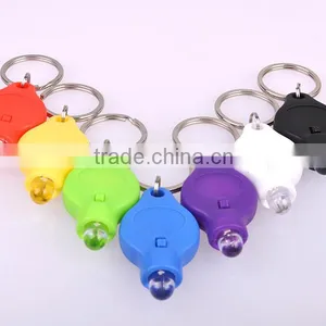 High Quality Plastic 40000mcd White Light LED Promotion Key Chain Factory thumbnail-1