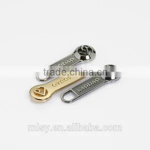 Luggage Bag Metal Zipper Puller Leather Zipper Puller Zinc Metal Slider thumbnail-3
