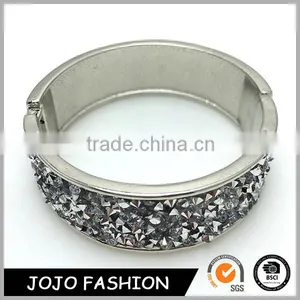 Fashion Elegant Shiny Crystal Beads Bead Bangle/ Girls Crystal Alloy Bangles thumbnail-1