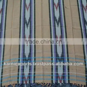 Cotton Pareos in Handloom Fabrics Yarn Dyed /Self Designs 100x180 Cms. Fringage Cheap Pareo Handloom Indian Handmade thumbnail-2