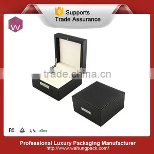 Small Cardboard Leatherette Watch Gift Box, Single Watch Box for Men thumbnail-2