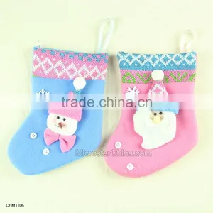 Colorful Merry Christmas Socks Candy Bag Snowman Decoration thumbnail-1