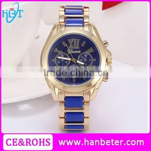 Luxury Style Promotion Steel Chain Bracelet Vintage Geneva Watches 2015 for Man thumbnail-1