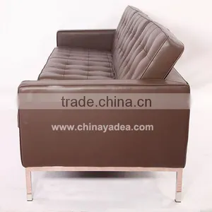 Bauhaus Florence Knoll Sofa Three Seater Leather Sofa thumbnail-3