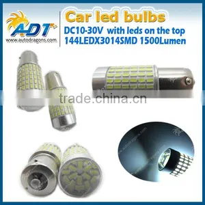 1156 144W Car Smd Led Bulb 3014 Smd Ba15s Car Led Bulb With Lens Super White thumbnail-5