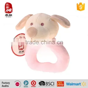 Wholesale Custom BSCI Organic Plush Baby Rattle Hand Bell Toys China Supplier thumbnail-1