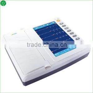 CE Certificated 12 Channel Color Touch Screen Digital Electrocardiograph ECG thumbnail-2