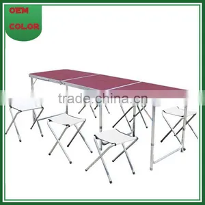 Wholesale High Quality MDF Aluminum Camping Adjustable Folding Table thumbnail-4