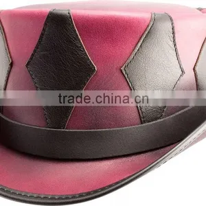 Steampunk QUINN Genuine Cowhide Leather Top Hat 2 Colors thumbnail-4