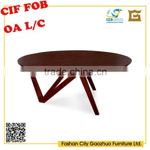Modern Wood Industrial Dining Table Wooden Drafting Coffee Table thumbnail-1