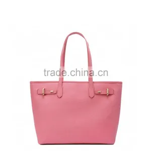 BSCI FACTORY Pink Leather Ladies Tote Bag thumbnail-1
